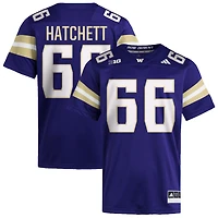 Landen Hatchett Men's adidas  Purple Washington Huskies NIL Pick-A-Player Home Premier Football Jersey