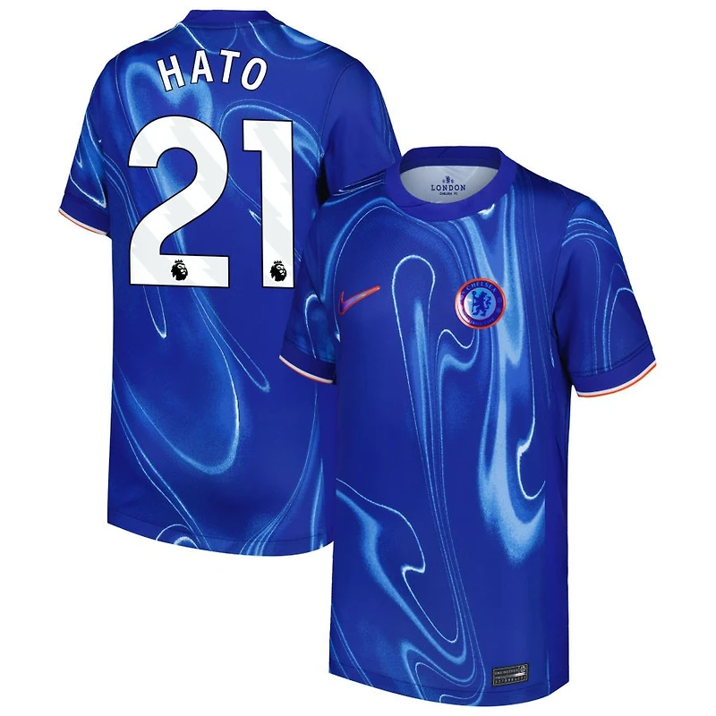 Jorrel Hato Youth Nike Blue Chelsea 2024/25 Home Custom Replica Jersey