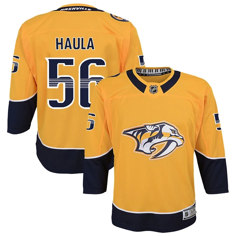 Erik Haula Youth Yellow Nashville Predators Home Premier Custom Jersey