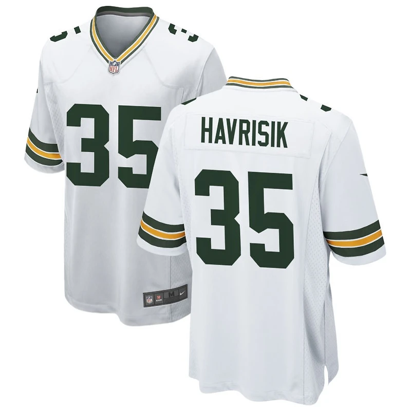 Lucas Havrisik Men's Nike White Green Bay Packers Custom Game Jersey