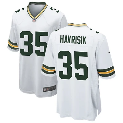 Lucas Havrisik Men's Nike White Green Bay Packers Custom Game Jersey