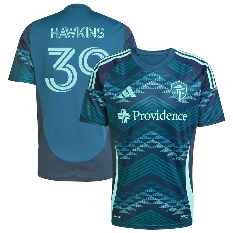 Stuart Hawkins Men's adidas Blue Seattle Sounders FC 2025 The Salish Sea Kit Replica Custom Jersey