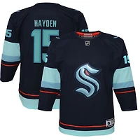 John Hayden Youth Navy Seattle Kraken Home Premier Custom Jersey