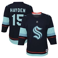 John Hayden Youth Navy Seattle Kraken Home Replica Custom Jersey