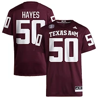 Dayon Hayes Men's adidas  Maroon Texas A&M Aggies NIL Pick-A-Player Home Premier Football Jersey