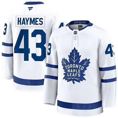 Luke Haymes Men's Fanatics White Toronto Maple Leafs Away Premium Custom Jersey