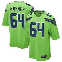 Christian Haynes Men's Nike Neon Green Seattle Seahawks Alternate Custom Game Jersey