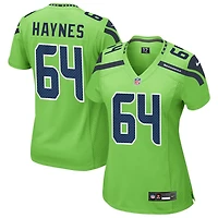 Christian Haynes Women's Nike Neon Green Seattle Seahawks Alternate Custom Game Jersey