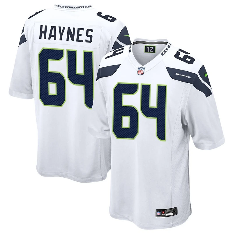 Christian Haynes Men's Nike  White Seattle Seahawks Custom Game Jersey