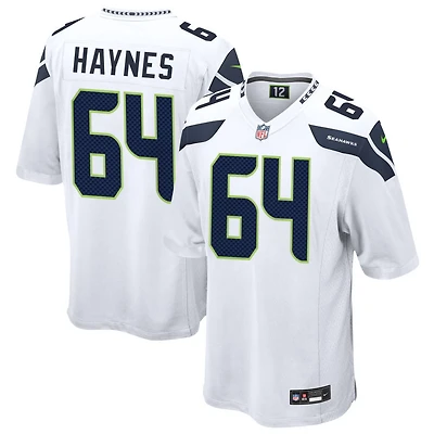 Christian Haynes Men's Nike  White Seattle Seahawks Custom Game Jersey