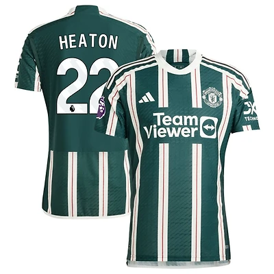 Tom Heaton Men's adidas  Green Manchester United 2023/24 Away Authentic Custom Jersey