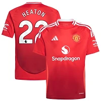 Tom Heaton Youth adidas Red Manchester United 2024/25 Home Replica Custom Jersey