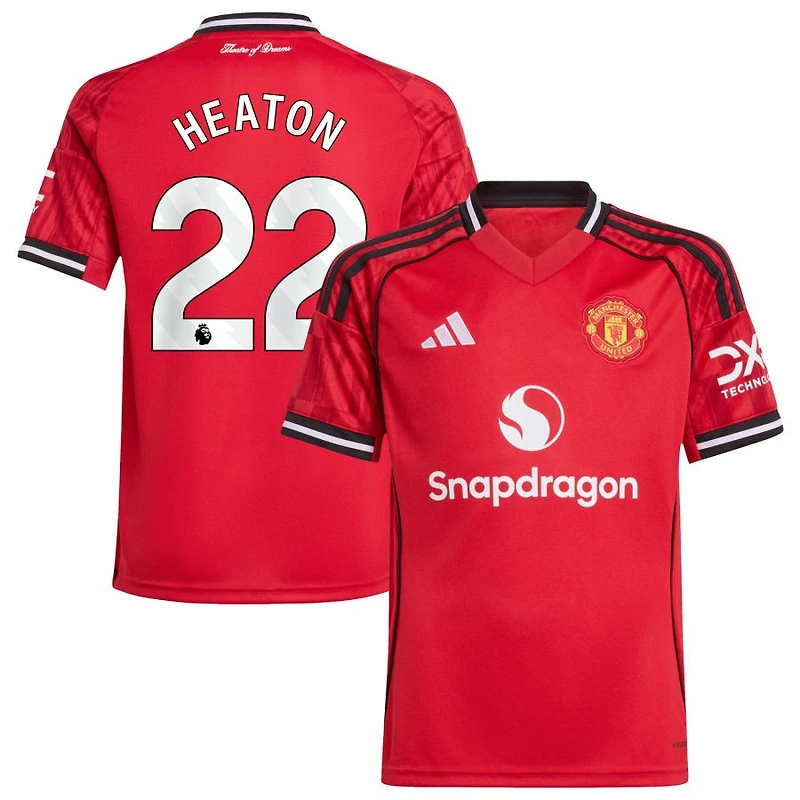 Tom Heaton Youth adidas Red Manchester United Home 2025/26 Custom Replica Jersey