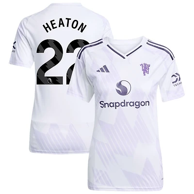 Tom Heaton Women's adidas White Manchester United 2025/26 Away Replica Custom Jersey
