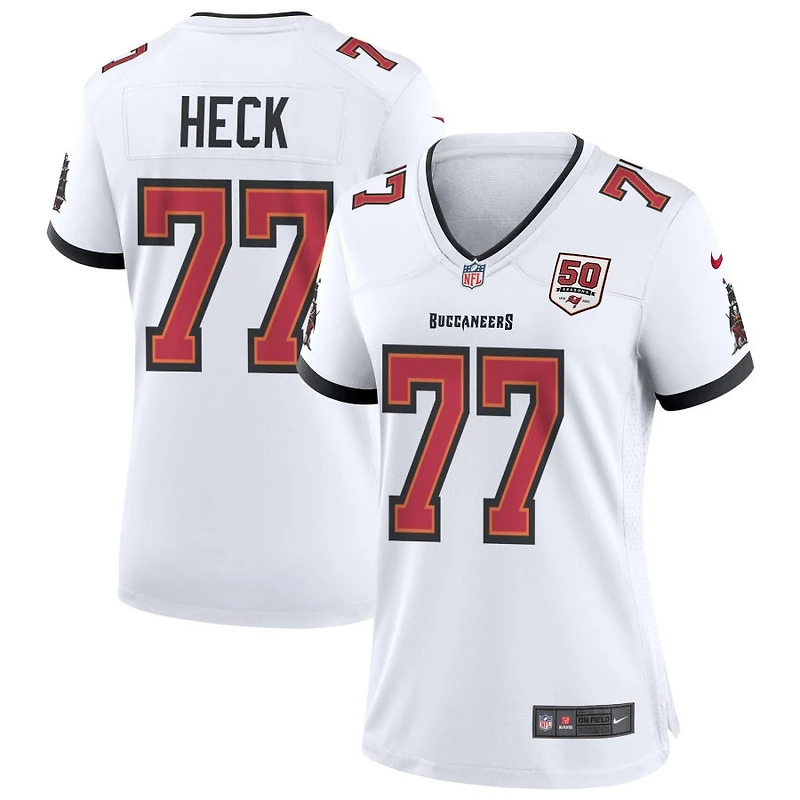Charlie Heck Women's Nike White Tampa Bay Buccaneers 50th Season Custom Game Jersey