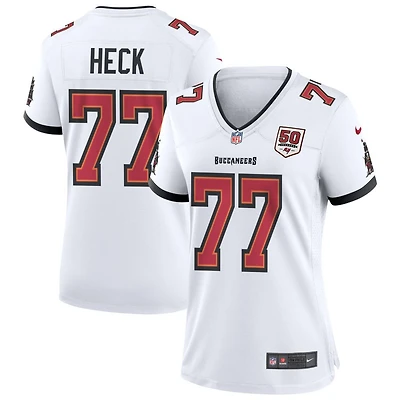 Charlie Heck Women's Nike White Tampa Bay Buccaneers 50th Season Custom Game Jersey