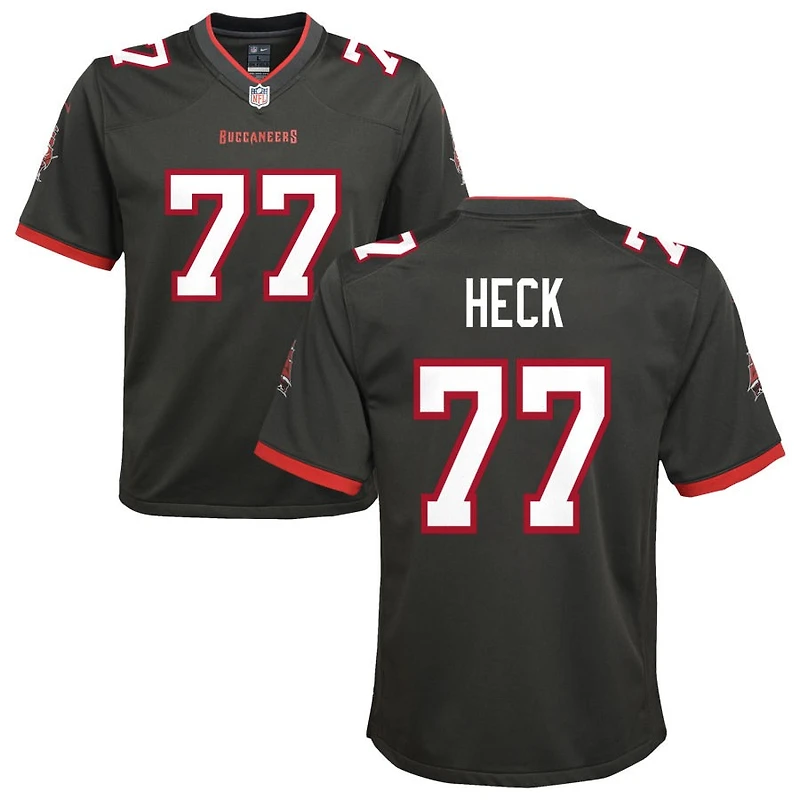 Charlie Heck Youth Nike Pewter Tampa Bay Buccaneers Alternate Custom Game Jersey