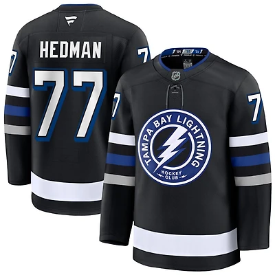 Victor Hedman Men's Fanatics Black Tampa Bay Lightning Alternate Premium Custom Jersey