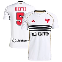 Silvan Hefti Men's adidas White D.C. United 2025 Third Replica Custom Jersey