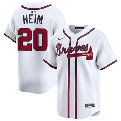 Jonah Heim Men's Nike White Atlanta Braves Home Limited Custom Jersey