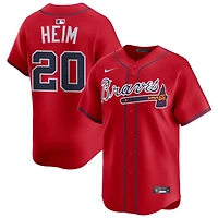 Jonah Heim Men's Nike Red Atlanta Braves Alternate Limited Custom Jersey