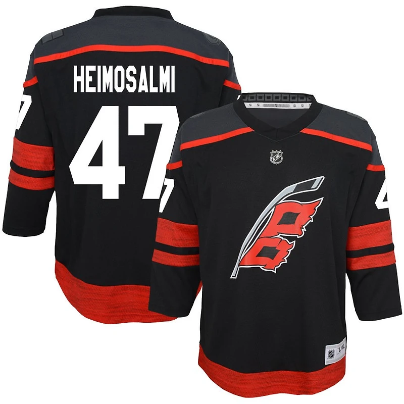 Aleksi Heimosalmi Youth  Black Carolina Hurricanes Home Replica Custom Jersey