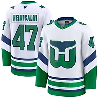 Aleksi Heimosalmi Men's Fanatics White Carolina Hurricanes Throwback Premium Custom Jersey