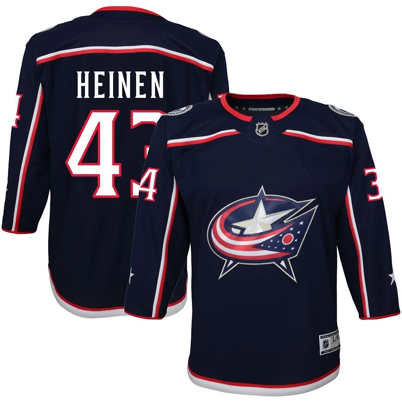 Danton Heinen Youth Navy Columbus Blue Jackets Home Premier Custom Jersey