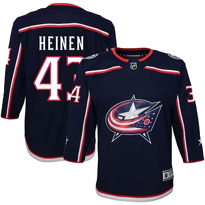 Danton Heinen Youth Navy Columbus Blue Jackets Home Premier Custom Jersey