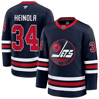 Ville Heinola Men's Fanatics Navy Winnipeg Jets Alternate Premium Custom Jersey