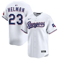 Michael Helman Men's Nike White Texas Rangers Home Limited Custom Jersey