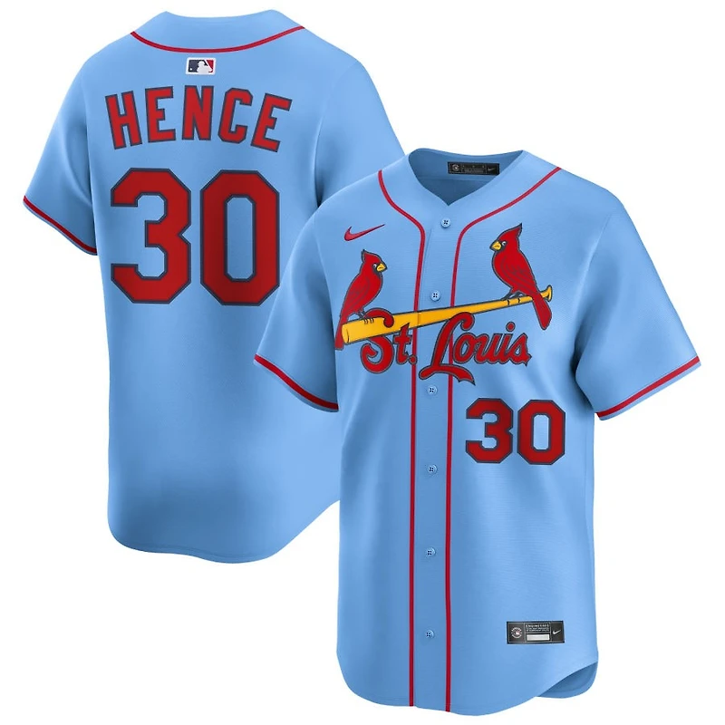 Tink Hence Men's Nike Light Blue St. Louis Cardinals Alternate Limited Custom Jersey