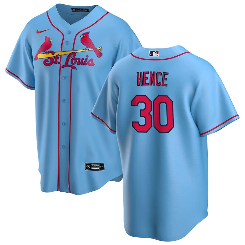 Tink Hence Men's Nike Light Blue St. Louis Cardinals Alternate Replica Custom Jersey