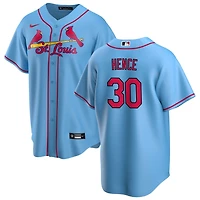 Tink Hence Men's Nike Light Blue St. Louis Cardinals Alternate Replica Custom Jersey