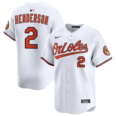 Gunnar Henderson Men's Nike White Baltimore Orioles Home Limited Custom Jersey