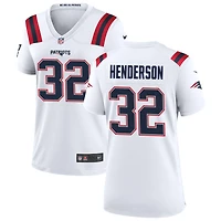 TreVeyon Henderson Women's Nike New England Patriots White Custom Game Jersey