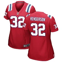 TreVeyon Henderson Women's Nike Red New England Patriots Alternate Custom Jersey