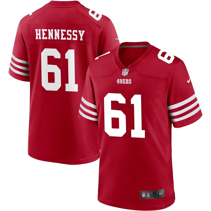 Matt Hennessy Men's Nike Scarlet San Francisco 49ers Custom Jersey