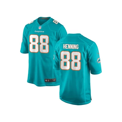 AJ Henning Youth Nike Aqua Miami Dolphins 2018 Custom Game Jersey