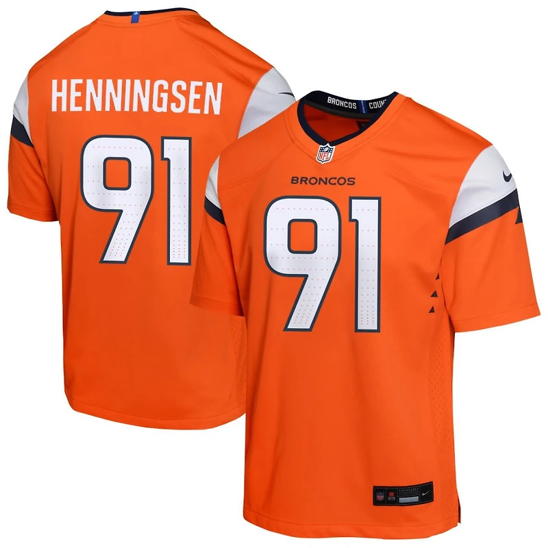 Matt Henningsen Youth Nike  Orange Denver Broncos Mile High Collection Custom Game Jersey