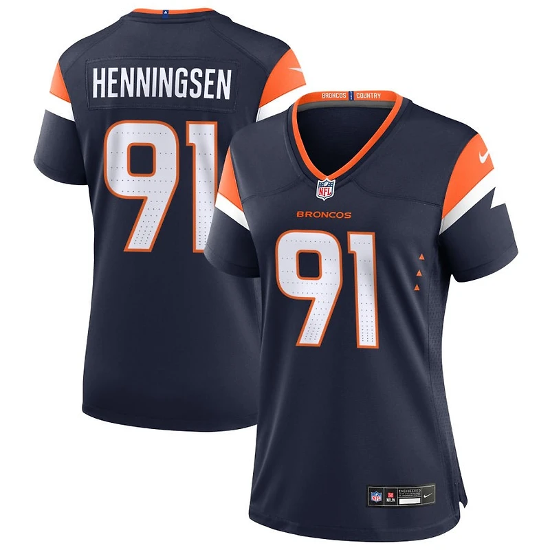 Matt Henningsen Women's Nike  Navy Denver Broncos Alternate Mile High Collection Custom Game Jersey