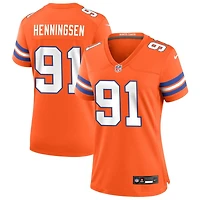 Matt Henningsen Women's Nike Orange Denver Broncos Mile High Collection 1977 Throwback Custom Game Jersey