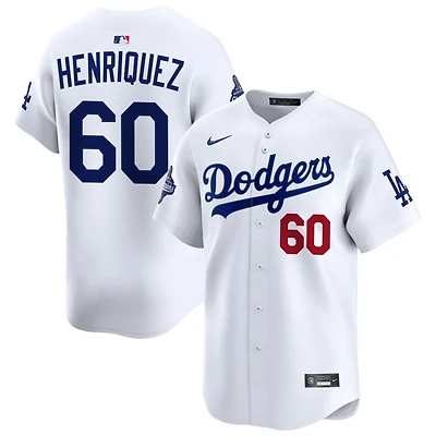 Edgardo Henriquez Men's Nike  White Los Angeles Dodgers 2025 World Series Champions Home Custom Limited Jersey
