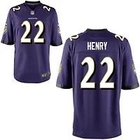Derrick Henry Youth Nike Purple Baltimore Ravens Custom Game Jersey
