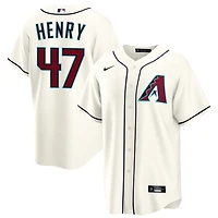 Tommy Henry Men's Nike  Cream Arizona Diamondbacks Home Custom Replica Jersey