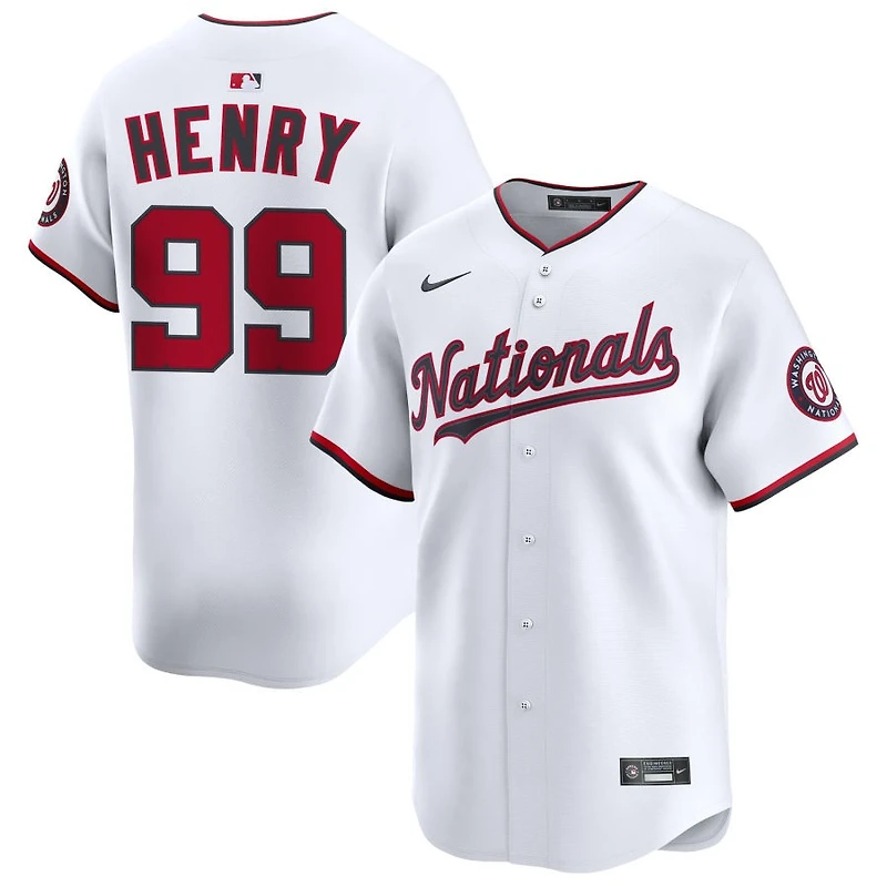 Cole Henry Youth Nike White Washington Nationals Home Custom Limited Jersey