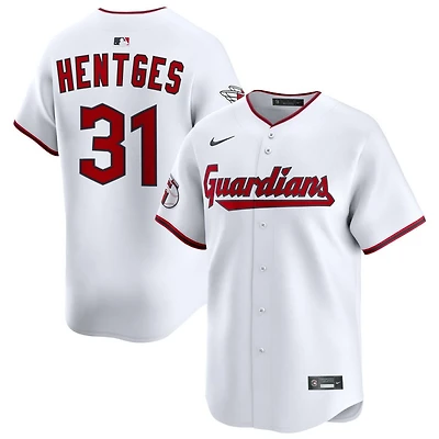 Sam Hentges Men's Nike White Cleveland Guardians Home Limited Custom Jersey