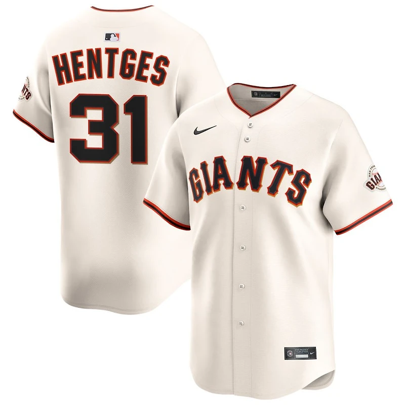 Sam Hentges Men's Nike Cream San Francisco Giants Home Limited Custom Jersey
