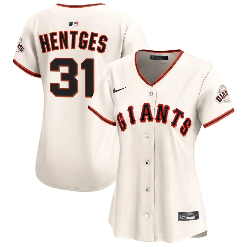Sam Hentges Women's Nike Cream San Francisco Giants Home Limited Custom Jersey