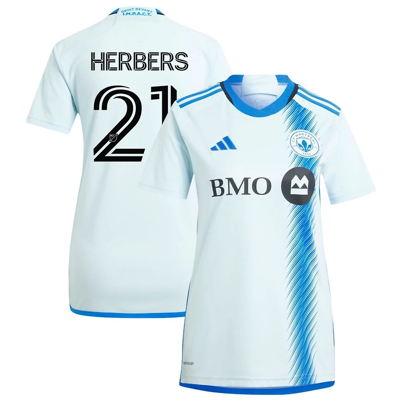 Fabian Herbers Women's adidas Light Blue CF Montreal 2024 La Main Replica Custom Jersey